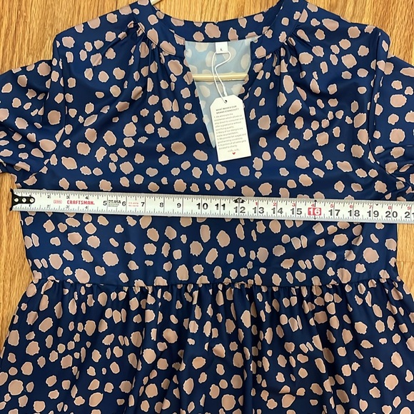 Midi-Maxi Dress in blueberry animal print, size large (16-18) - Picture 5 of 11